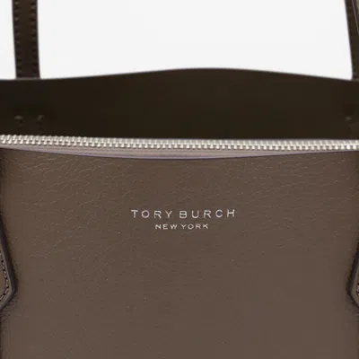 Tory Burch Brown Leather Perry Tote Bag In Brown
