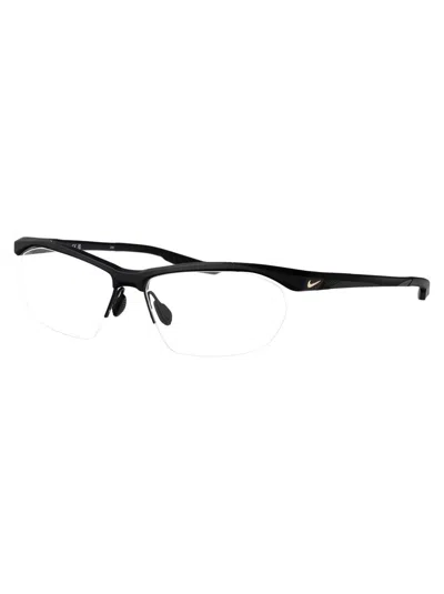 Nike Geometric Frame Plain Mirror In Black
