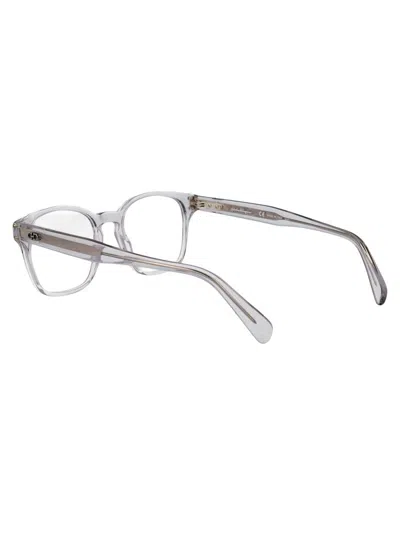Ferragamo Light Crystal Grey Acetate Glasses In Gray