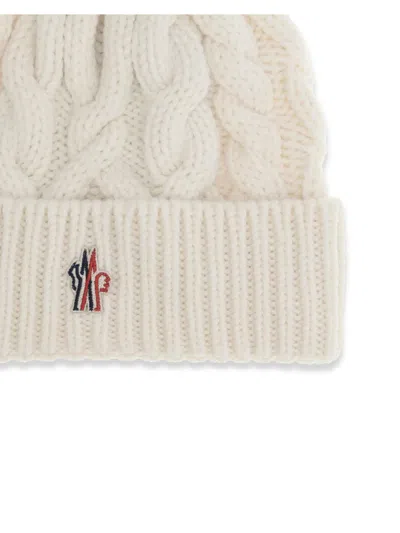 Moncler Grenoble Braided Wool Beanie In White