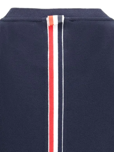 Thom Browne T-shirt With Iconic Bands In Blue