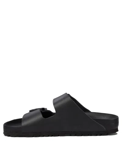 Birkenstock Black Arizona Slide Sandals In Black