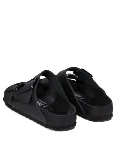 Birkenstock Black Arizona Slide Sandals In Black