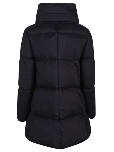 Herno Down Jacket Full-zip In Nylon In Black