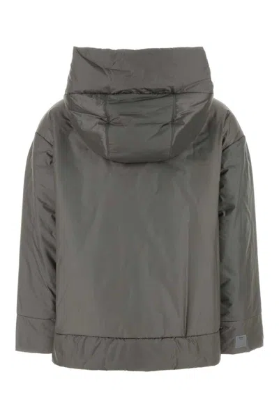 Max Mara The Cube Dark Grey Polyester Daria Padded Jacket In Gray