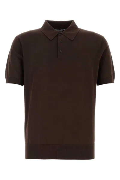 Dolce & Gabbana Polo In Brown