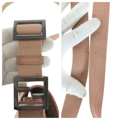 Pre-owned Fendi Beige Pink Canvas Leather Pochette Shoulder Bag () In Multi