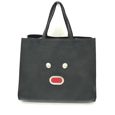 Pre-owned Fendi Selleria Black Leather Tote Bag ()