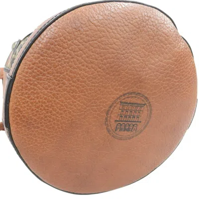 Pre-owned Fendi Zucca Brown Zucca Leather Shoulder Bag ()
