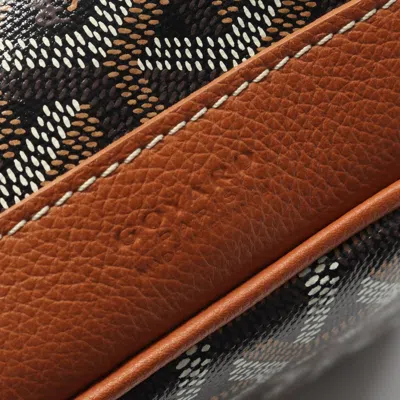 Pre-owned Goyard Black Brown Multi-color Coated Canvas Leather Shoulder Bag ()