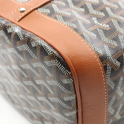 Pre-owned Goyard Black Brown Multi-color Coated Canvas Leather Shoulder Bag ()