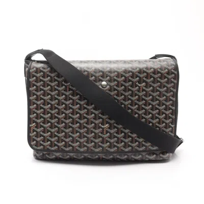 Pre-owned Goyard Black Multi-color Coated Canvas Leather Shoulder Bag ()