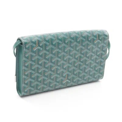 Pre-owned Goyard Green Multi-color Coated Canvas Pvc Leather Clutch Bag Shoulder Bag ()