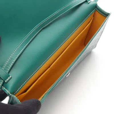 Pre-owned Goyard Green Multi-color Coated Canvas Pvc Leather Clutch Bag Shoulder Bag ()