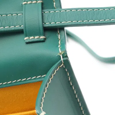 Pre-owned Goyard Green Multi-color Coated Canvas Pvc Leather Clutch Bag Shoulder Bag ()
