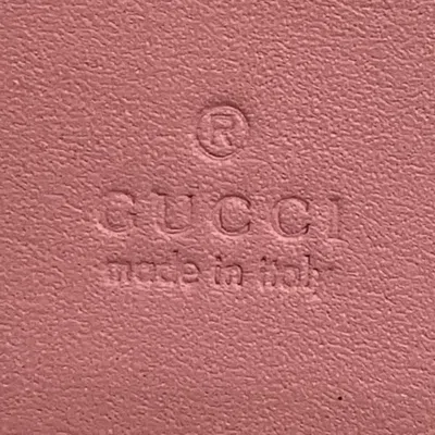 Pre-owned Gucci Beige Pink Gg Supreme Canvas Wallet (bi-fold) () In Multi
