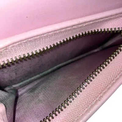 Pre-owned Gucci Beige Pink Gg Supreme Canvas Wallet (bi-fold) () In Multi