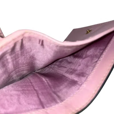 Pre-owned Gucci Beige Pink Gg Supreme Canvas Wallet (bi-fold) () In Multi