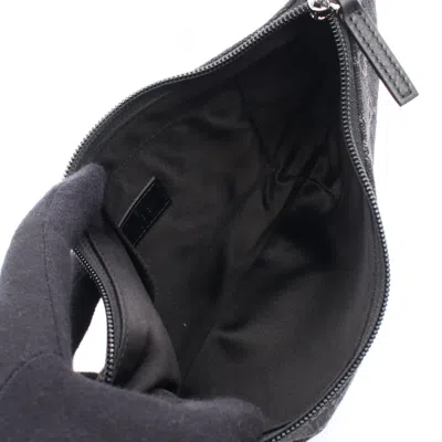 Pre-owned Gucci Black Denim Leather Shoulder Bag ()