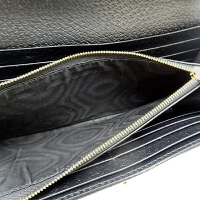 Pre-owned Gucci Black Gg Canvas Chain/shoulder Wallet ()