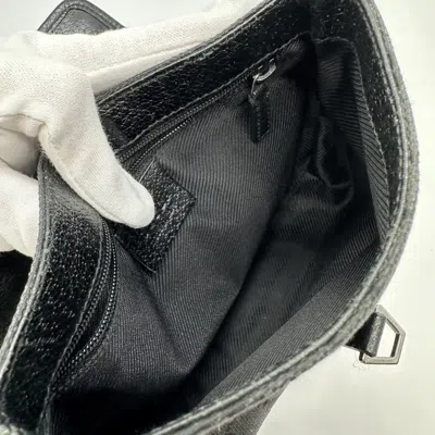 Pre-owned Gucci Black Gg Canvas Fanny Pack Sling Bag ()