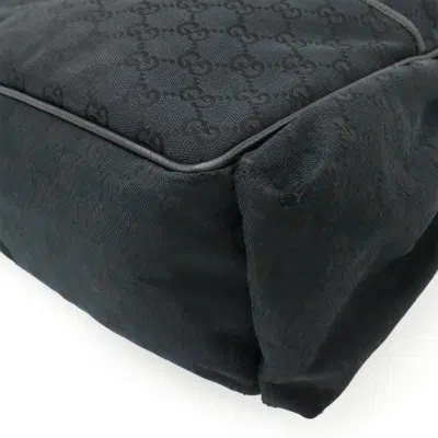 Pre-owned Gucci Black Gg Canvas Leather Shoulder Bag ()