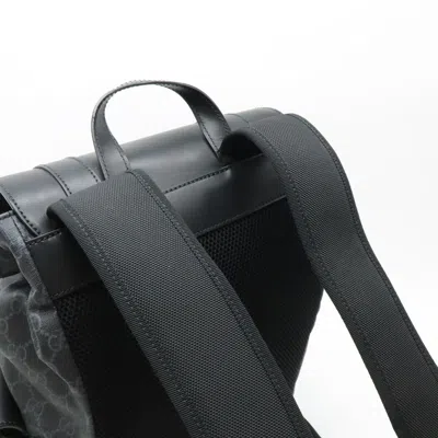 Pre-owned Gucci Black Gray Navy Red Color Pvc Leather Backpack ()