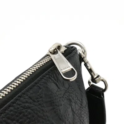 Pre-owned Gucci Black Leather Clutch Bag Shoulder Bag ()