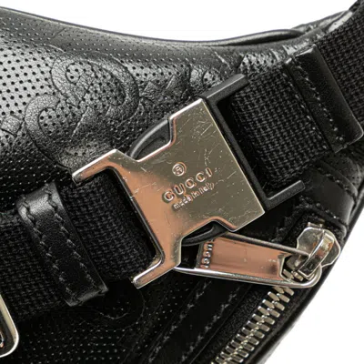 Pre-owned Gucci Black Leather Fanny Pack Sling Bag ()