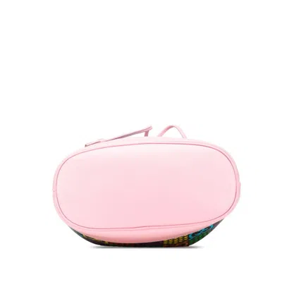 Pre-owned Gucci Black Multi-color Pink Pvc Leather Shoulder Bag ()