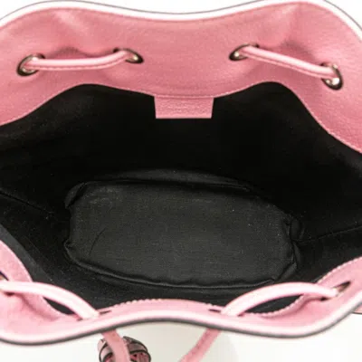 Pre-owned Gucci Black Multi-color Pink Pvc Leather Shoulder Bag ()