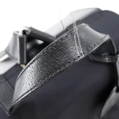 Pre-owned Gucci Black Nylon Canvas Leather Backpack ()