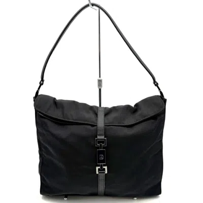 Pre-owned Gucci Black Nylon Canvas Shoulder Bag ()