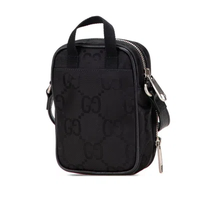 Pre-owned Gucci Black Nylon Leather Shoulder Bag ()