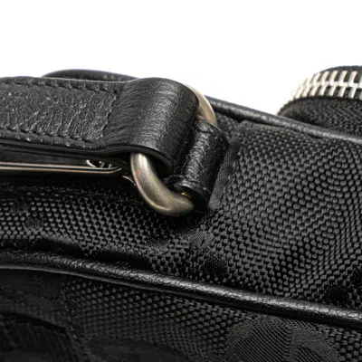 Pre-owned Gucci Black Nylon Leather Shoulder Bag ()