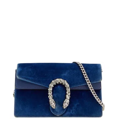 Pre-owned Gucci Blue Leather Shoulder Bag ()