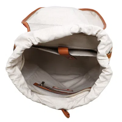 Pre-owned Gucci Brown Red Color Nylon Leather Backpack () In Multi