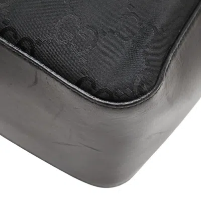 Pre-owned Gucci Gg Canvas Black Canvas Leather Shoulder Bag Tote Bag ()