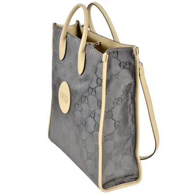 Pre-owned Gucci Gray Nylon Leather Tote Bag ()