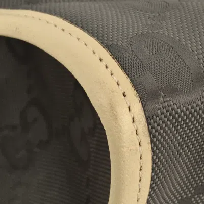 Pre-owned Gucci Gray Nylon Leather Tote Bag ()