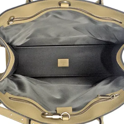 Pre-owned Gucci Gray Nylon Leather Tote Bag ()