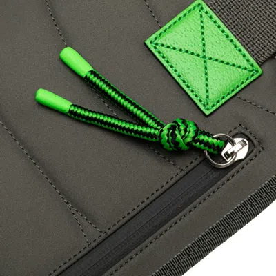 Pre-owned Gucci Gray Red Color Nylon Rubber Fanny Pack Sling Bag ()