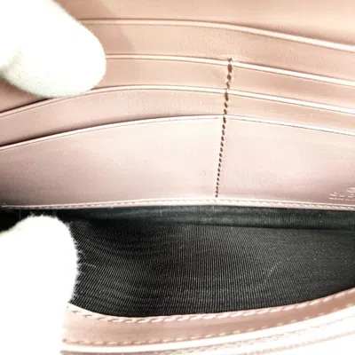 Pre-owned Gucci Pink Leather Long Wallet (bi-fold) ()