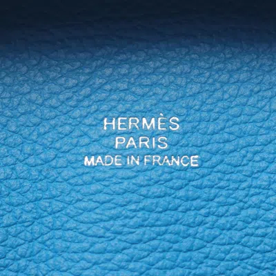 Pre-owned Hermes Bastia Blue Coin Purse/coin Case ()