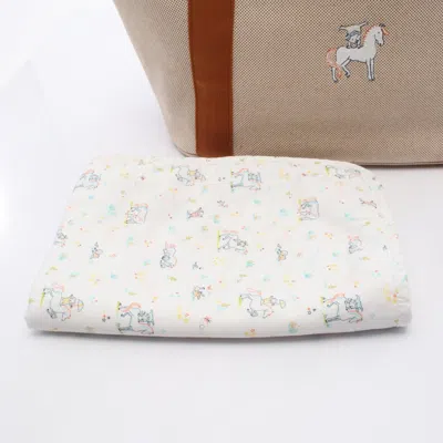 Pre-owned Hermes Beige Brown Canvas Toile H Tote Bag () In Multi