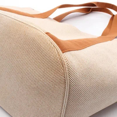 Pre-owned Hermes Beige Brown Canvas Toile H Tote Bag () In Multi
