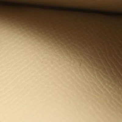 Pre-owned Hermes Beige Epsom Leather Long Wallet (bi-fold) () In Sand