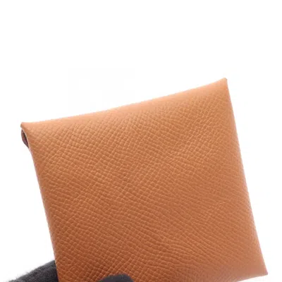 Pre-owned Hermes Brown Epsom Leather Coin Purse/coin Case ()