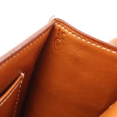 Pre-owned Hermes Brown Gold Gold Brown Leather Shoulder Bag ()