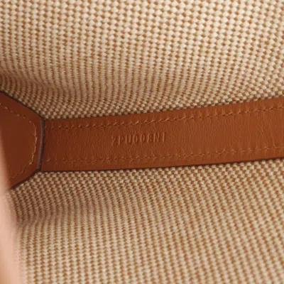 Pre-owned Hermes Brown White Leather Tote Bag () In Multi